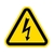 アイマーク 三角ラベル電気危険 25mm(一辺の長さ) 10枚電気危険粘着シール25(一辺の長さ) FC109GN-3917959-イメージ1