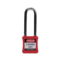 IFAM/ロックアウト用南京錠 スチール製シャックル ツル長 赤 0 44706 FC289VC-3860972
