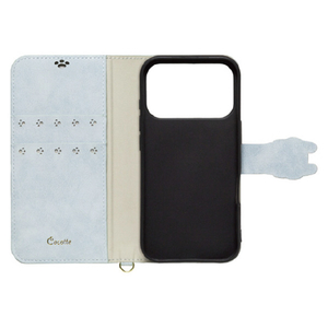 ＮＡＴＵＲＡＬ　ｄｅｓｉｇｎ iPhone18 Pro/17 Pro用 手帳型ｹｰｽ NEW COCOTTE ブルーグレー IP26-63P-COT09-イメージ3