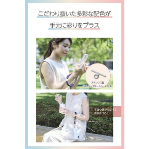 エレコム ハンドストラップ編み物 ネイビー P-STHKNNV-イメージ4