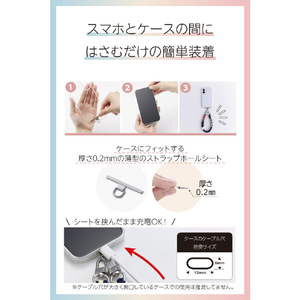エレコム ハンドストラップ編み物 ネイビー P-STHKNNV-イメージ6