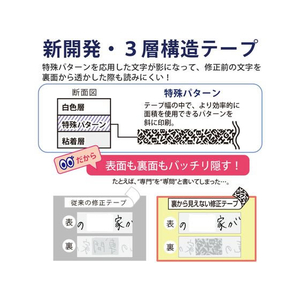 プラス 裏から見えない修正テープ交換テープ 4.2mm WH-014PR F114096-47-616WH-014PR-イメージ4