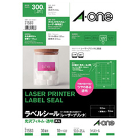 エーワン ラベルシール 光沢フィルム・透明 A4 30面 10シート入り 31583