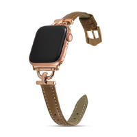 GAACAL Apple Watch 1-9/SE 1-2(38/40/41mm)用「大人な知的感」異素材PUレザーバンド ブラウン W00230BRA