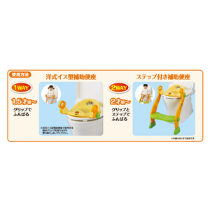 アガツマ アンパンマン 2WAYでつかえる!ステップ付き補助便座 ｱﾝﾊﾟﾝﾏﾝｽﾃﾂﾌﾟﾂｷﾎｼﾞﾖﾍﾞﾝｻﾞ-イメージ2