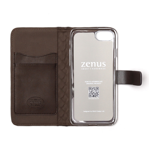 ZENUS iPhone SE(第3世代)/SE(第2世代)/8/7用Mesh Diary ダークブラウン Z44584I7-イメージ3