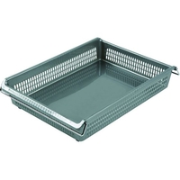 トラスコ中山 スタックトレーハンドル付 A4浅型 グレー FC735KR-2073032