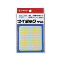ニチバン マイタックラベル円型 黄 直径5mm 130片×15シート F727959-ML-1412