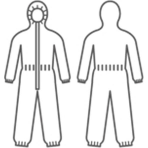 エスコ [L] 防護服(使い捨て／液体防護用) FCJ175N-EA996AY-2A-イメージ3