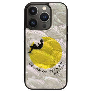 ikins iPhone 14 Pro用天然貝ケース Sunset Yellow I23585I14P-イメージ1