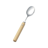 斉藤工業 木製 丸 ハンドル スプーン 大(R-7) FC895LS-6539500