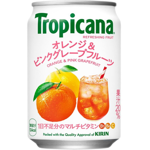キリンビバレッジ トロピカーナ オレンジ&ピンクグレープフルーツ 280g 24缶 FC587YN-イメージ2