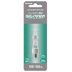 パナソニック ミニハロゲン電球 110V用 E11口金 150形 クリア マルチレイアPRO JD110V90WNPEWN-イメージ1