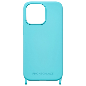PHONECKLACE iPhone 15 Pro用ストラップホール付きシリコンケース ミント PN25586I15PR-イメージ1