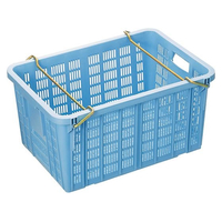 岐阜プラスチック工業 岐阜プラスチック/プラスケット No.750II スタッキング金具付 BL PP製 FC653KZ-0443000
