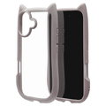 ラスタバナナ iPhone17用猫耳ケース TPU×PC アッシュグレー 9162IP5AHPAG