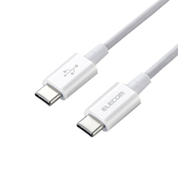 エレコム USB2．0ケーブル(認証品、C-C、やわらか耐久、PD対応) 0．3m オリジナル ホワイト ED-CCYS03WH