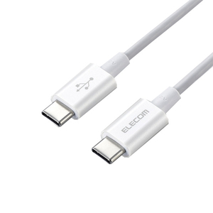 エレコム USB2.0ケーブル(認証品、C-C、やわらか耐久、PD対応) 0.3m オリジナル ホワイト ED-CCYS03WH エレコム USB2.0ケーブル(認証品、C-C、やわらか耐久、PD対応) 0.3m オリジナル ホワイト ED-CCYS03WH