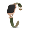 GAACAL Apple Watch 1-9/SE 1-2/ULTRA 2(42/44/45/49mm)用「大人な知的感」異素材PUレザーバンド グリーン W00230GB