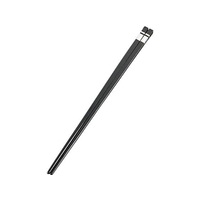 江部松商事 リサイクル箸 銀ホットスタンプ 25cm 黒 FC089LV-7372200