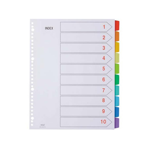 テージー カラーインデックスPP A4 10色10山 30穴 1冊 F833930-IN-3410-イメージ2
