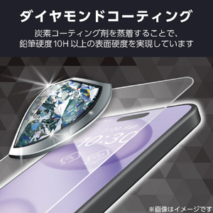 エレコム iPhone 16 Pro Max用ガラスフィルム ダイヤモンドコート ゴリラ0．21mm PM-A24DFLGDCO-イメージ6