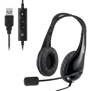 バッファロー 両耳ヘッドバンド式ヘッドセット USB接続 ブラック BSHSUH100BK-イメージ7