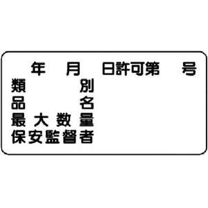 ユニット 危険物標識(横型)年月日 号 エコユニボード 300×600 FC338FX-7432259-イメージ1