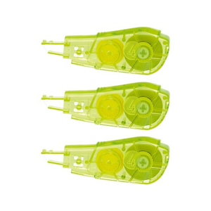 プラス 修正テープ ホワイパーPT交換テープ 3個パック 4mm グリーン F114196-48730 WH644R3P-イメージ1