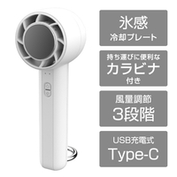 e angle ひんやりハンディファン ホワイト ANGV-FAP04-A-WH