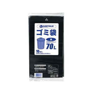 スマートバリュー ゴミ袋 LDD 黒 70L 10枚 FC274RH-N210J-70-イメージ1