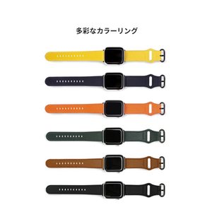 EGARDEN Apple Watch 49/46/45/44/42mm用バンド GENUINE LEATHER STRAP オレンジ EGD20588AW-イメージ13