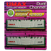 UMAX デスクトップ用メモリー(4GB×2) DUAL CHANEL 4GB X2 8GB DDR4 2400 PC4-19200 288PIN DIMM UM-DDR4D-2400-8GBHS