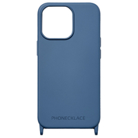 PHONECKLACE iPhone 15 Pro用ストラップホール付きシリコンケース ティールブルー PN25589I15PR