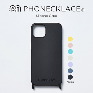 PHONECKLACE iPhone 15 Pro用ストラップホール付きシリコンケース ティールブルー PN25589I15PR-イメージ2