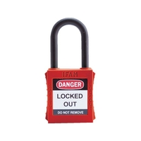 IFAM/ロックアウト用南京錠 ナイロン製シャックル 赤 0 44720 FC291VC-3860955