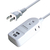 カシムラ USB付き AC充電器タップ 2m 2．4A IC USB2P AC3P WH AJ-589-イメージ1
