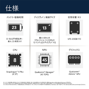 マイクロソフト Surface Laptop 13 インチ Snapdragon X Plus/12GB/256GB プラチナ EP2-82093-イメージ16
