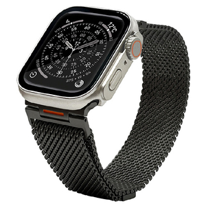 ラスタバナナ APPLE WATCH 4-11/SE1-3/ULTRA1-3 44/45/46/49MM ULTRA STYLE MESHステンレスバンド ブラック RAWST4411BK-イメージ1