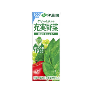 伊藤園 充実野菜 緑の野菜ミックス 200ml F372350-イメージ1