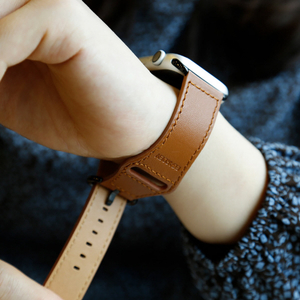 EGARDEN Apple Watch 49/46/45/44/42mm用バンド GENUINE LEATHER STRAP ブラウン EGD20590AW-イメージ3