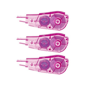 プラス 修正テープ ホワイパーPT交換テープ 3個パック 6mm ピンク F114198-48732 WH646R3P-イメージ1
