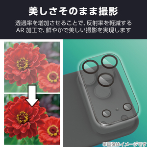 エレコム iPhone 17 Pro Max用カメラレンズカバー ガラス ブラック PM-A25DFLLP1CRN-イメージ4
