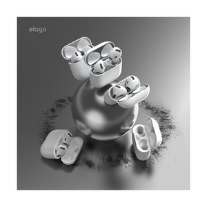 elago AirPods 4用ダストガｰド ダークグレー EL_AP4DGBSDS_DG-イメージ7