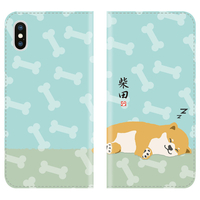 abbi FRIENDS iPhone XS Max用ケース手帳型 しばたさんダイアリーケース 昼寝 ABF14590I65