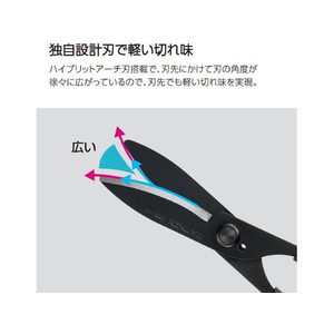 コクヨ 洗えるハサミ [サクサ] 万能・水洗い対応 ブラック FC495RH-ﾊｻ-F440D-イメージ3