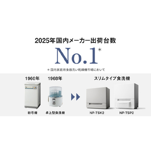 パナソニック 食器洗い乾燥機 ホワイト NP-TSP2-W-イメージ20