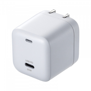 サンワサプライ USB PD対応キューブ型AC充電器(PD20W) ACA-PD89W サンワサプライ USB PD対応キューブ型AC充電器(PD20W) ACA-PD89W
