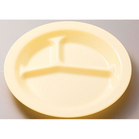 エンテック ポリプロ 丸ランチ皿三ツ切 (クリーム) FC72018-NO.1714K
