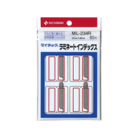 ニチバン マイタックラミネートインデックス 赤枠40*34mm 60片 F731112-ML-234R